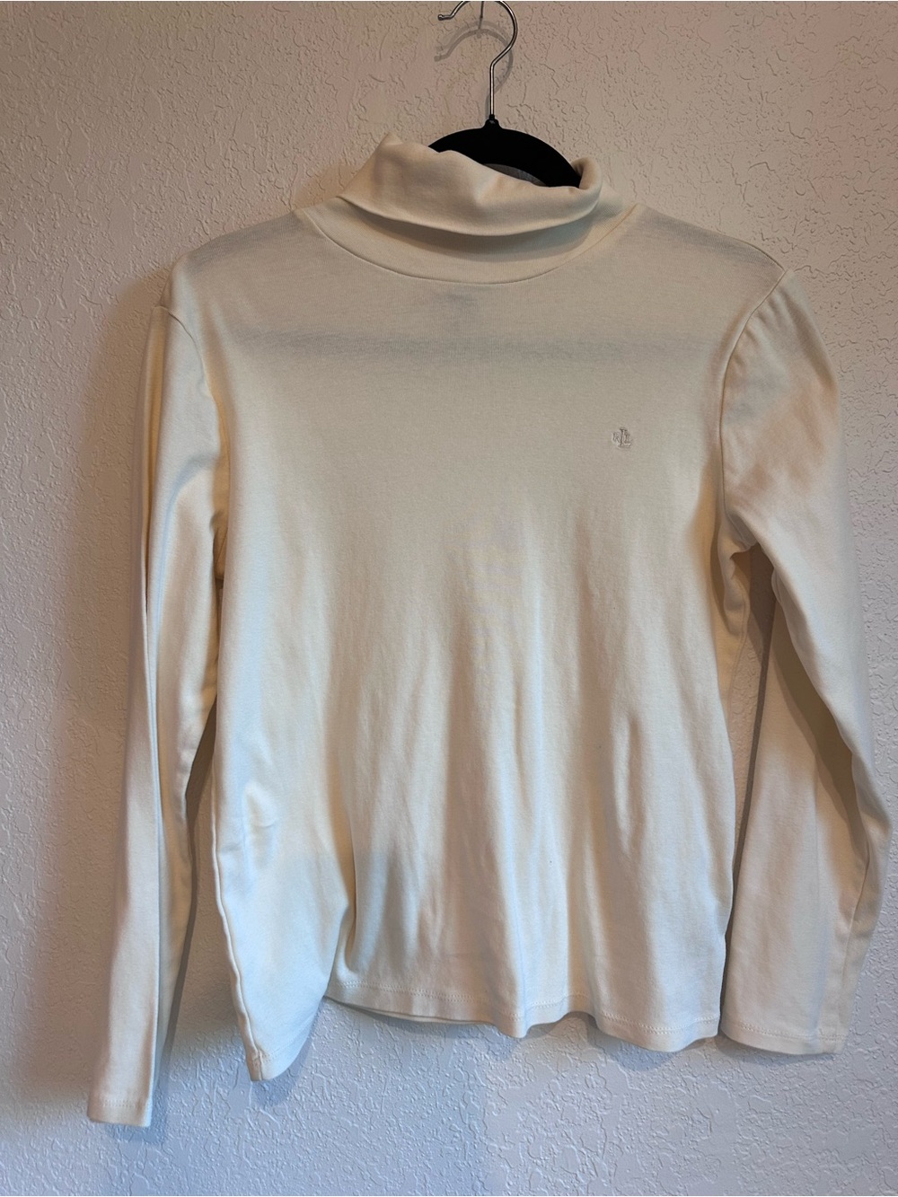 Lauren Ralph Lauren  Cream Turtleneck Long-Sleeve Shirt